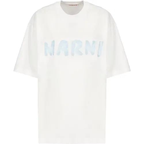 Weiße T-Shirts und Polos , Damen, Größe: 2XS - Marni - Modalova