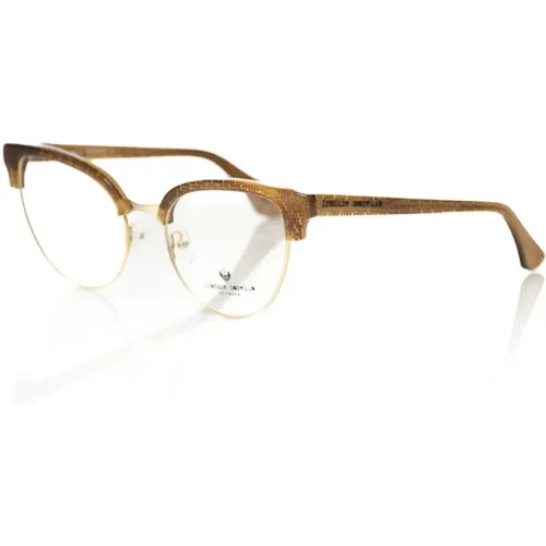 Clubmaster Brille Braun mit Strass,Clubmaster Stil Braune Brille mit Strasssteinen,Clubmaster Stil Braune Glitzerbrille - Frankie Morello - Modalova