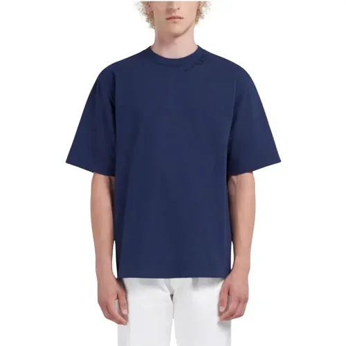Oversize T-Shirt aus Bio-Baumwolle , Herren, Größe: S - Marni - Modalova