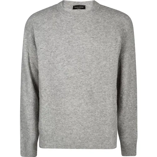 Graue Pullover für Männer , Herren, Größe: XL - Roberto Collina - Modalova