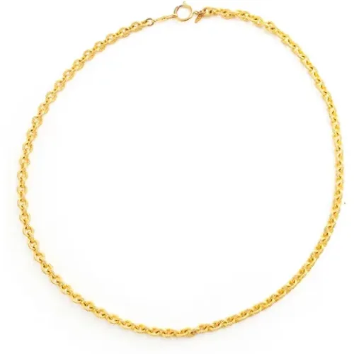 Vintage Gold Plated Long Link Necklace , female, Sizes: ONE SIZE - Chanel Vintage - Modalova