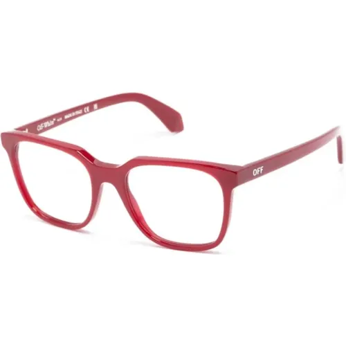 Rote Optische Brille Stilvoll Alltagsgebrauch , unisex, Größe: 54 MM - Off White - Modalova