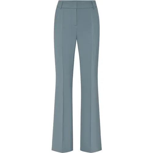 Petrol Blue Flared Trousers , female, Sizes: XL, L, S, M - CAMBIO - Modalova