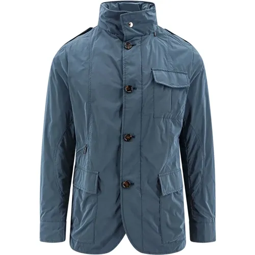 Windproof Jacket with Hidden Hood , male, Sizes: XL - Moorer - Modalova