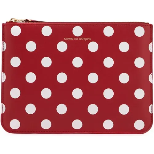 Polka Dot Leather Pouch Bag , female, Sizes: ONE SIZE - Comme des Garçons - Modalova