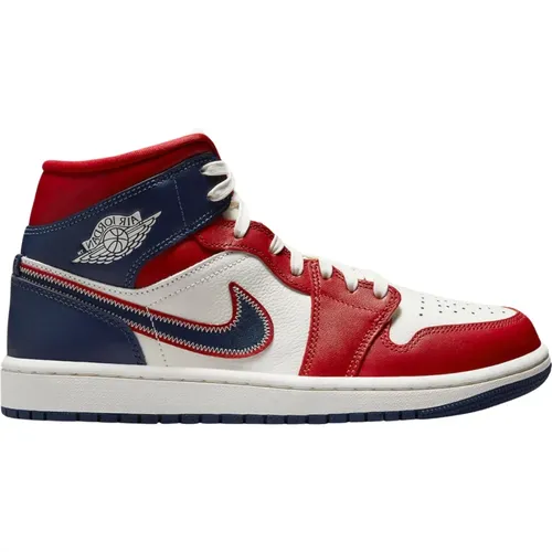 Mid USA 1 Red White Blue , unisex, Sizes: 1 1/2 UK, 8 UK, 3 1/2 UK, 4 1/2 UK, 8 1/2 UK, 6 1/2 UK, 10 1/2 UK, 7 UK, 4 UK, 5 UK, 2 1/2 UK, 10 UK, 6 UK, - Nike - Modalova