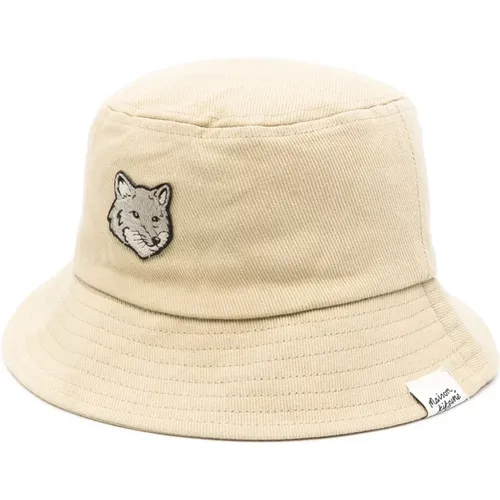 Hats,Fuchskopf Bucket Hat - Baumwolle - Maison Kitsuné - Modalova
