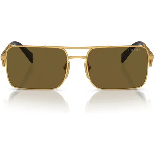 Womens Sunglasses with Rectangular Frame and Triangular Arms , female, Sizes: 56 MM - Prada - Modalova