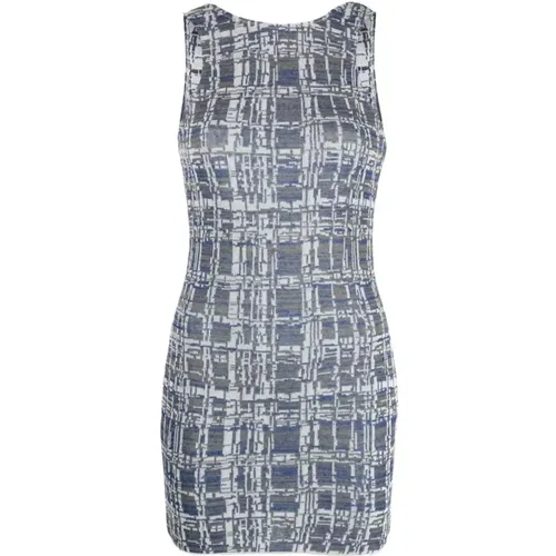 Babele Jacquard Scoop Back Mini Dress , female, Sizes: S, M - Vitelli - Modalova