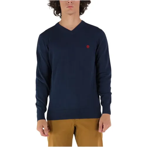 Cotton V-Neck Sweater , male, Sizes: 2XL - Timberland - Modalova