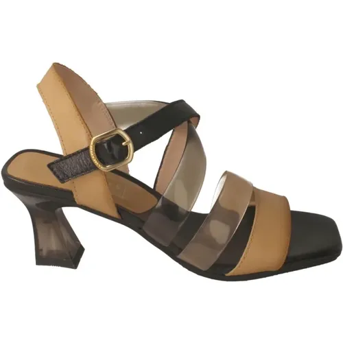 Und Schwarze T-Strap High Heel Sandalen , Damen, Größe: 36 EU - Hispanitas - Modalova