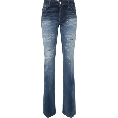Marine Flare Jeans , Damen, Größe: 2XS - Dsquared2 - Modalova
