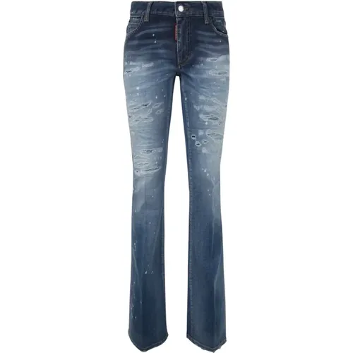 Marine Flare Jeans , Damen, Größe: S - Dsquared2 - Modalova