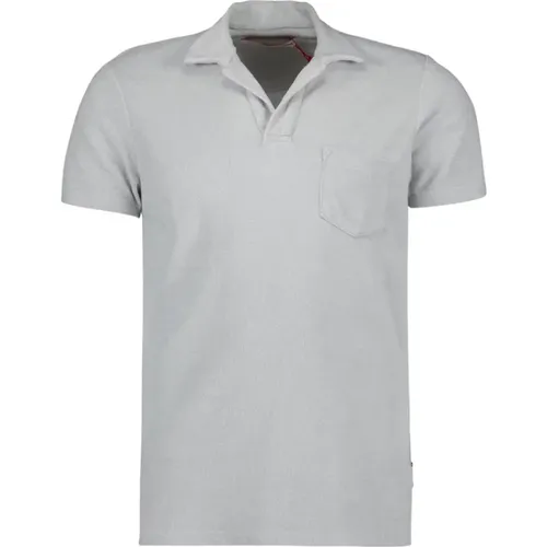 Terry Cotton Polo Shirt Solid Color , Herren, Größe: S - Orlebar Brown - Modalova