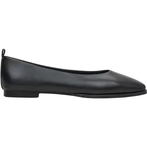 Damen Schwarze Leder Ballettflats Er00115274 , Damen, Größe: 37 EU - Estro - Modalova