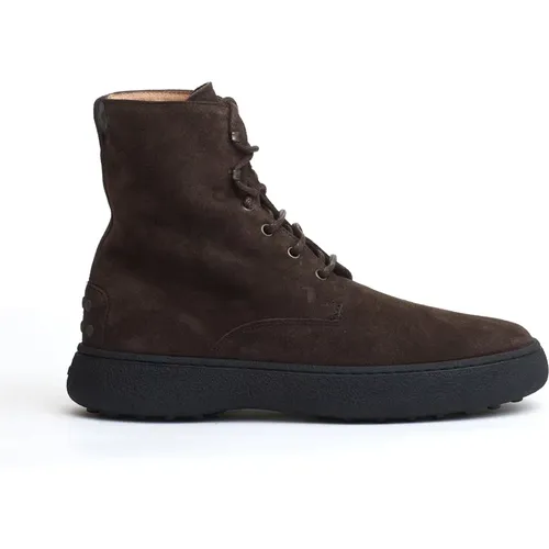 Suede Ankle Boots Winter Style , male, Sizes: 8 1/2 UK, 9 1/2 UK, 7 UK, 7 1/2 UK, 10 UK, 8 UK, 6 UK, 9 UK - TOD'S - Modalova