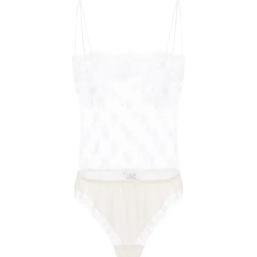 Lace bodysuit , female, Sizes: 3XS - Stella Mccartney - Modalova