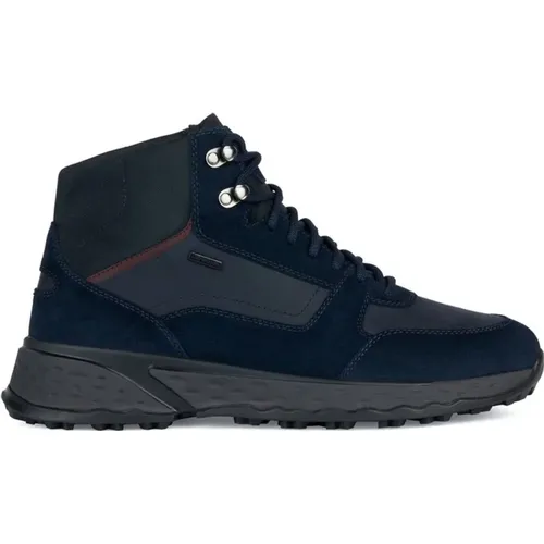 Navy ABX Sport Sneakers , male, Sizes: 9 UK, 10 UK, 8 UK, 12 UK, 7 UK - Geox - Modalova