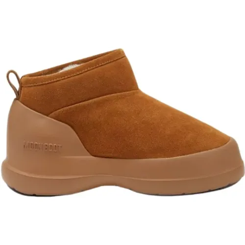 Cognac Suede Low Luna Boot , Damen, Größe: 39 EU - moon boot - Modalova