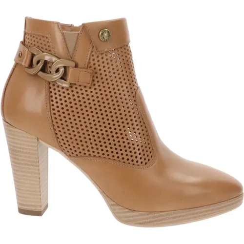 Leather Ankle Boots Elegant and Refined , female, Sizes: 6 UK - Nerogiardini - Modalova