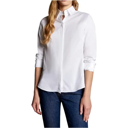 Weiße Casual Hemden , Damen, Größe: L - Fay - Modalova