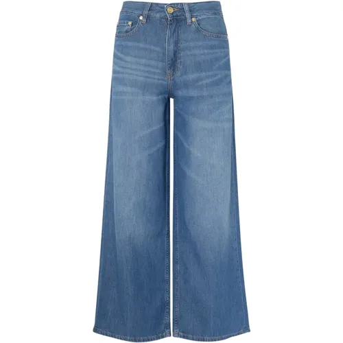 Weite Denim Jeans in Blau , Damen, Größe: W27 - Ganni - Modalova