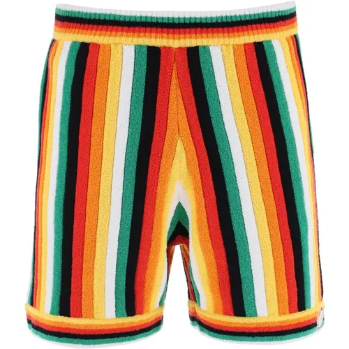 Striped knit bermuda shorts , male, Sizes: M - Casablanca - Modalova