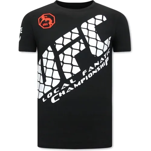 T-Shirt mit UFC-Druck , Herren, Größe: L - Local Fanatic - Modalova