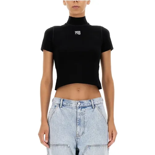 Cropped T-Shirt , female, Sizes: L - alexander wang - Modalova