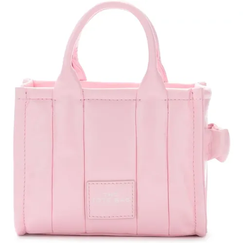 Glänzende Crinkle Rosa Leder Tote Tasche , Damen, Größe: ONE Size - Marc Jacobs - Modalova