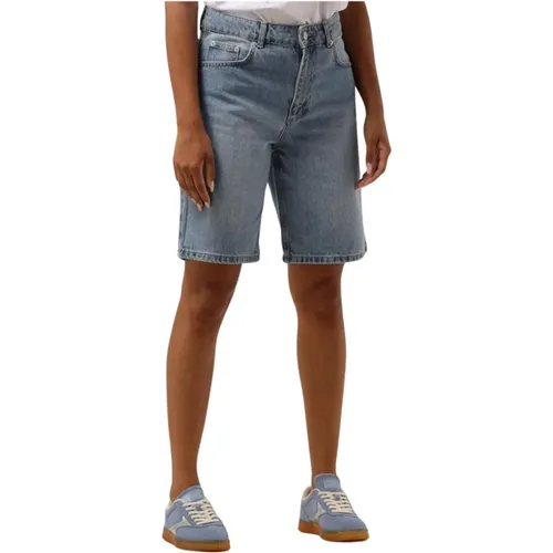 Hellblaue Denim Shorts für den Sommer , Damen, Größe: L - NEO NOIR - Modalova