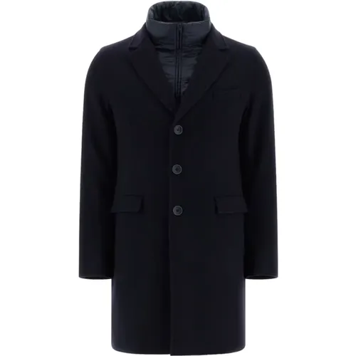 Diagonal Wool Coat , Herren, Größe: 3XL - Herno - Modalova