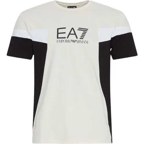 Colourblock T-Shirt for Men in , male, Sizes: M, L, S - Emporio Armani - Modalova
