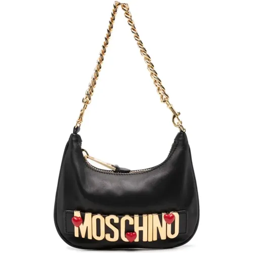 Heart Stud Crossbody Bag , female, Sizes: ONE SIZE - Moschino - Modalova