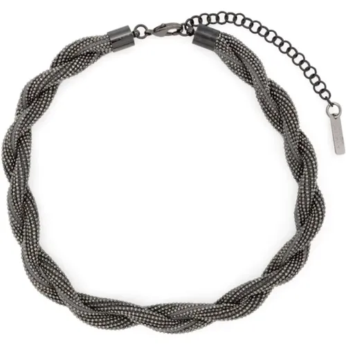 Chain Necklace with Point of Light , female, Sizes: ONE SIZE - PESERICO - Modalova