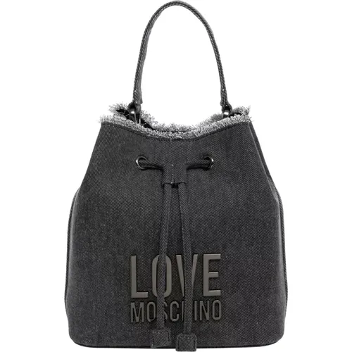 Metal Logo Bucket bag , female, Sizes: ONE SIZE - Love Moschino - Modalova