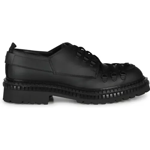 Schwarze Leder Flache Schuhe , Herren, Größe: 42 EU - THE Antipode - Modalova