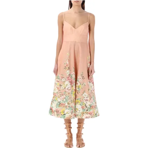 Floral Midi Dress , female, Sizes: S - Zimmermann - Modalova