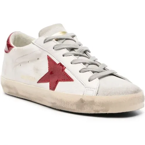 Roter Stern Wildleder Sneakers , Damen, Größe: 36 EU - Golden Goose - Modalova