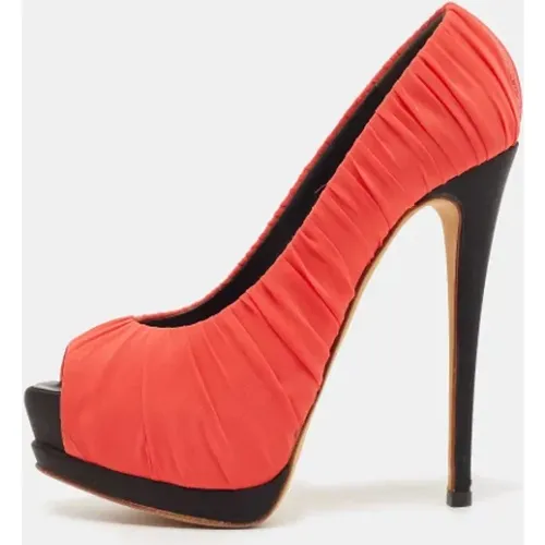 Pre-owned Satin heels , female, Sizes: 2 UK - Giuseppe Zanotti Pre-owned - Modalova