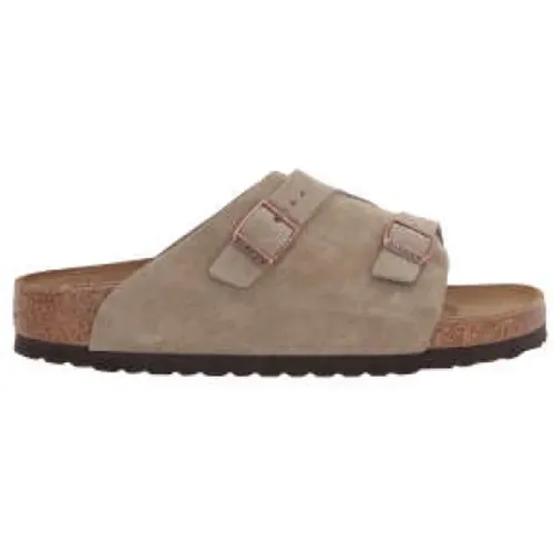 Suede Flat Sandals , female, Sizes: 3 UK, 6 UK, 7 UK - Birkenstock - Modalova