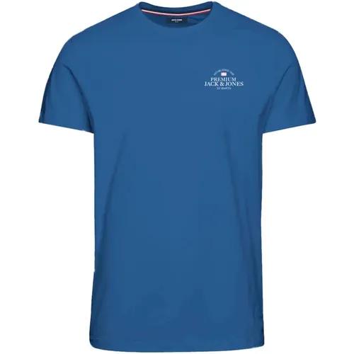 Basis Logo Print Rundhals T-Shirt , Herren, Größe: 2XL - jack & jones - Modalova