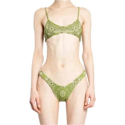 Grünes Bandana Print Bikini-Set - The Attico - Modalova