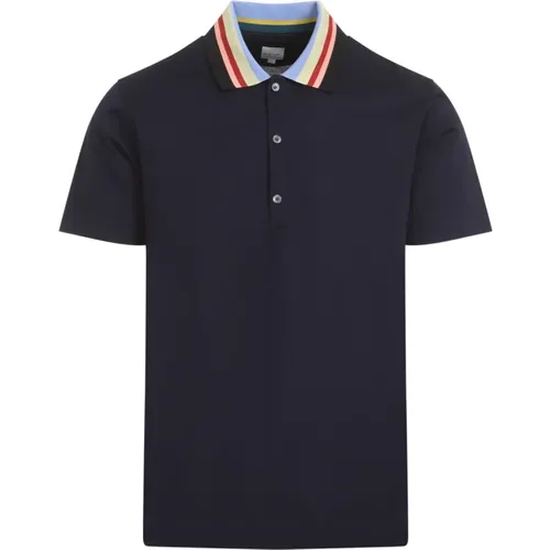 Dunkelblaues Gestreiftes Polohemd mit Kragen - PS By Paul Smith - Modalova