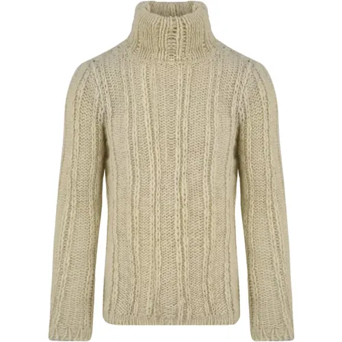 Cream Turtleneck for Men , male, Sizes: S - Daniele Alessandrini - Modalova