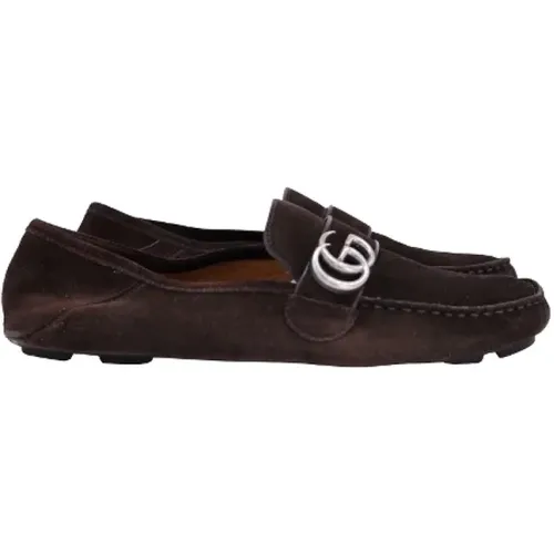 Pre-owned Suede flats , male, Sizes: 6 1/2 UK - Gucci Vintage - Modalova