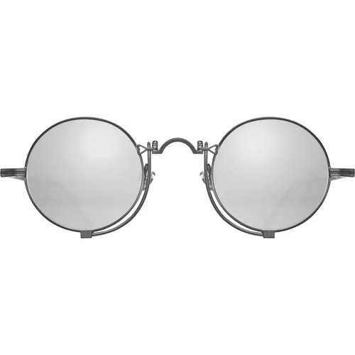 Matte Black/Silver Sunglasses , unisex, Sizes: 45 MM - Matsuda - Modalova