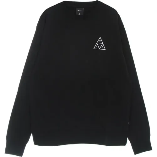 Schwarzer Crew Neck Sweatshirt mit Logo , Herren, Größe: XL - HUF - Modalova