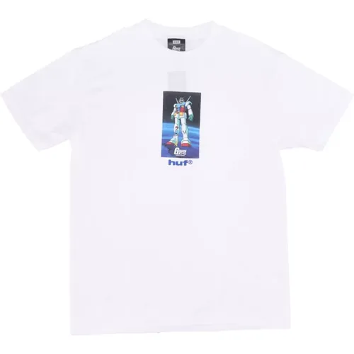 Gundam Weißes Tee Kurzarm T-shirt , Herren, Größe: L - HUF - Modalova