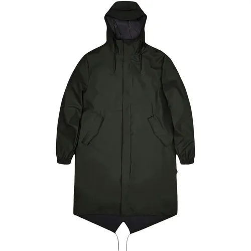 Stylische Fishtail Parka Jacke , Damen, Größe: M - Rains - Modalova